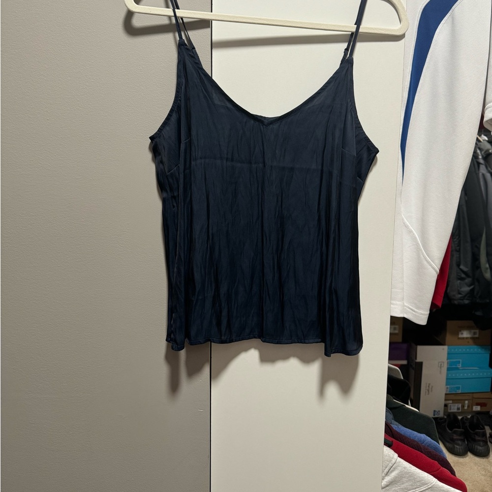 V neck satin cami top